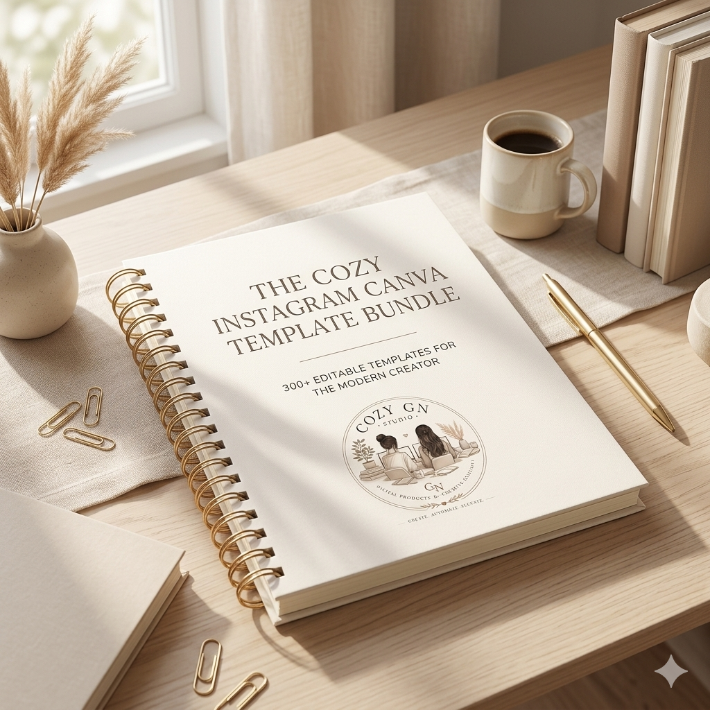 The Cozy Instagram Canva Template Bundle Canva Template by Cozy GN Studio